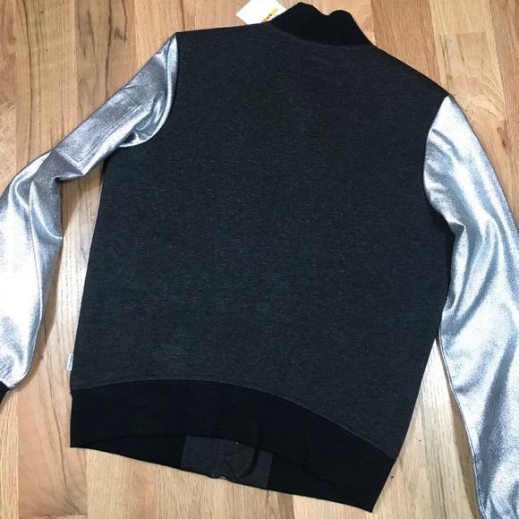 Converse metallic zip up bomber sweater jacket s - Picture 8 of 10